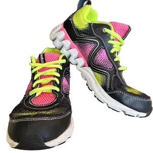Reebok ZigTech Kids Running Shoes Black/Pink Youth Size 1